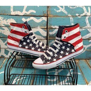 Converse American Flag Hook And Loop Junior4 /Womans 5.5 High Top 622366F